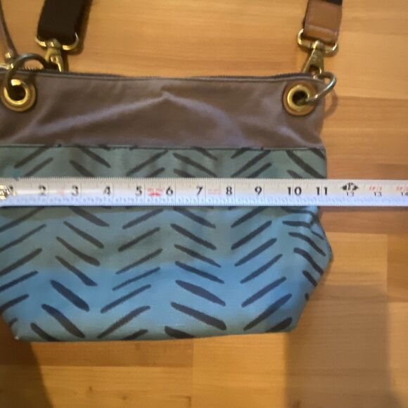 Fossil Crossbody Bag Bucket‎ Keely Herringbone Coated Canvas Adjustable Strap - Picture 8 of 14